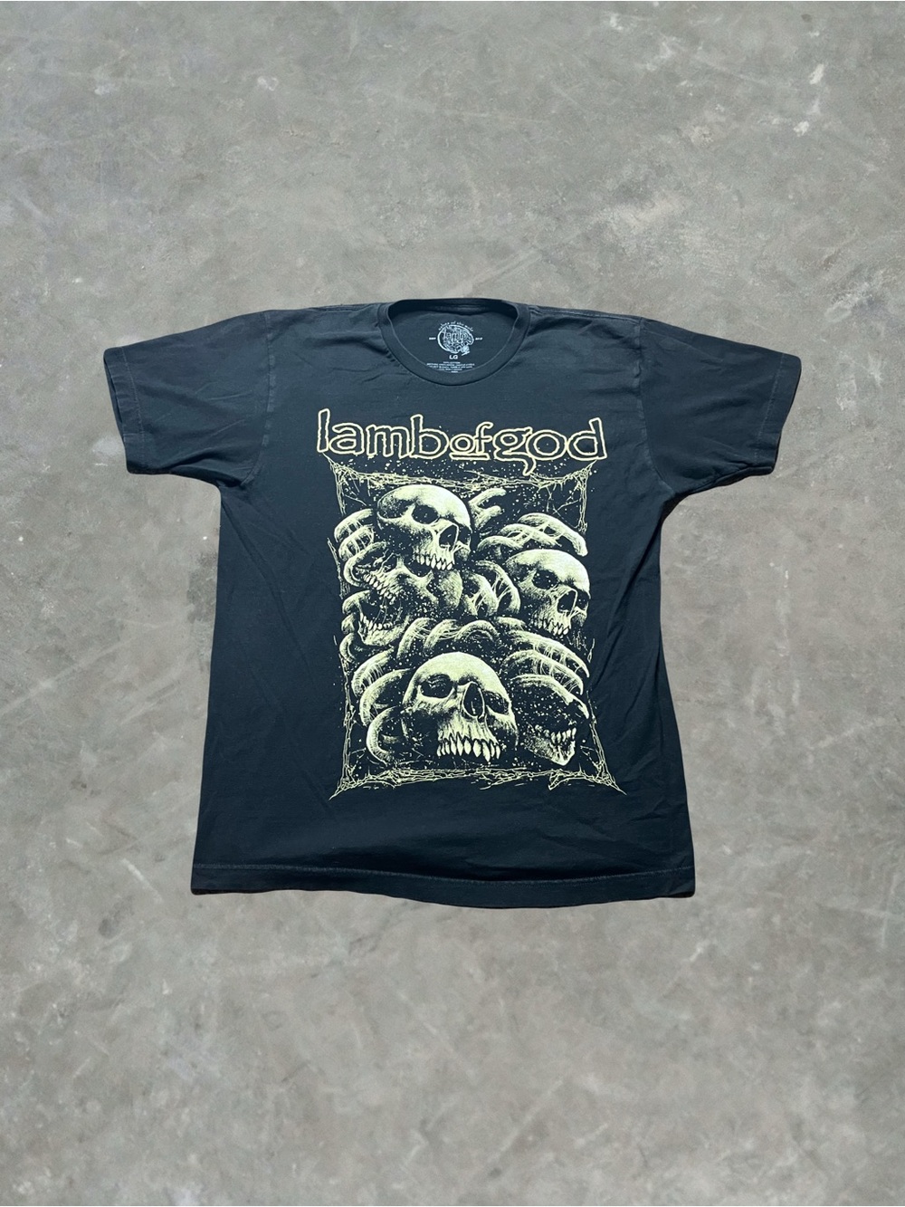 Lamb of God Metal Band Graphic Tee Mens Size L Black